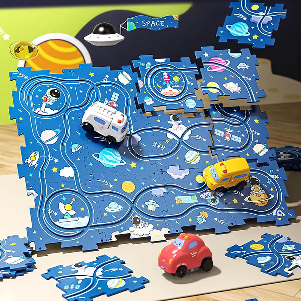 CreativeTrack Puzzle - Circuit Créatif Voiture Enfants
