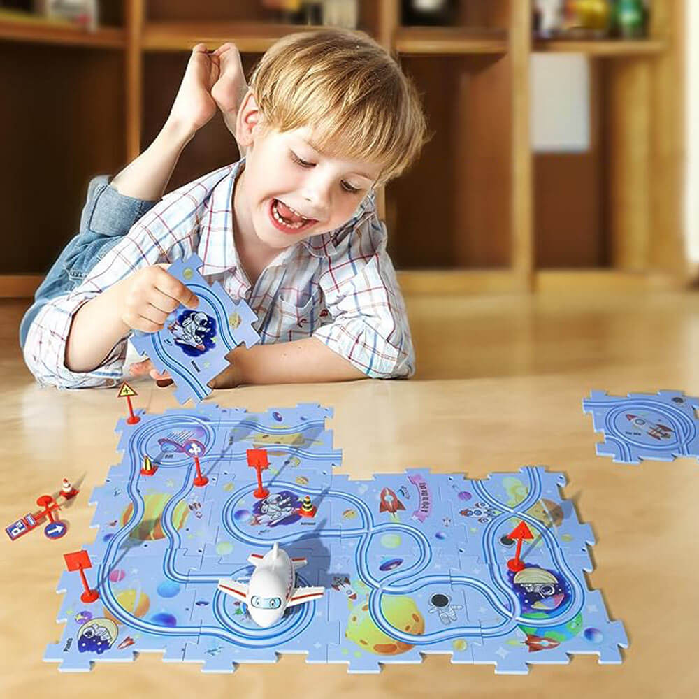 CreativeTrack Puzzle - Circuit Créatif Voiture Enfants