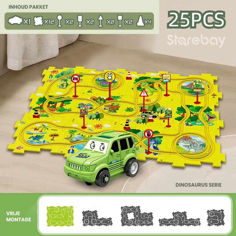 CreativeTrack Puzzle - Circuit Créatif Voiture Enfants