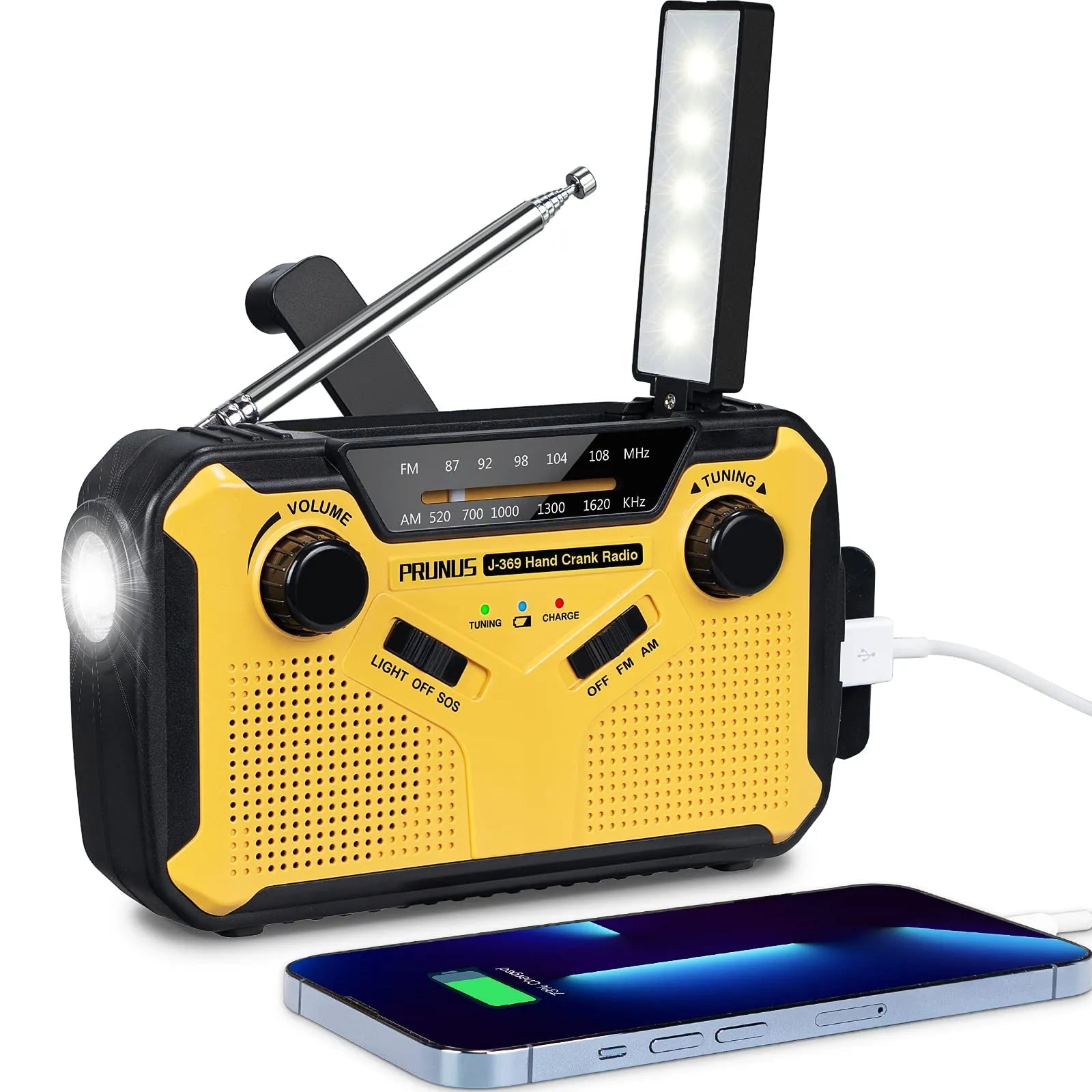 Radio Portable Multifonctionnelle avec Chargement Solaire | Outil Essentiel pour Aventures et Urgences 7