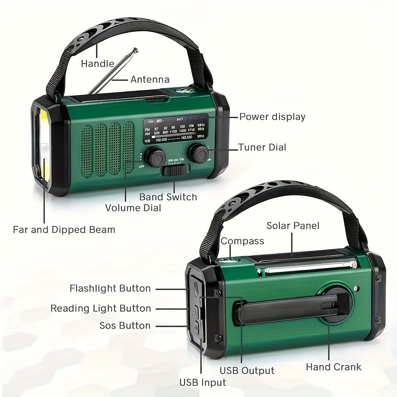 Radio d'Urgence Multifonctionnelle | Radio Solaire avec Chargeur USB & Lampe de Poche ? Communication Fiable en Situation Critique 4