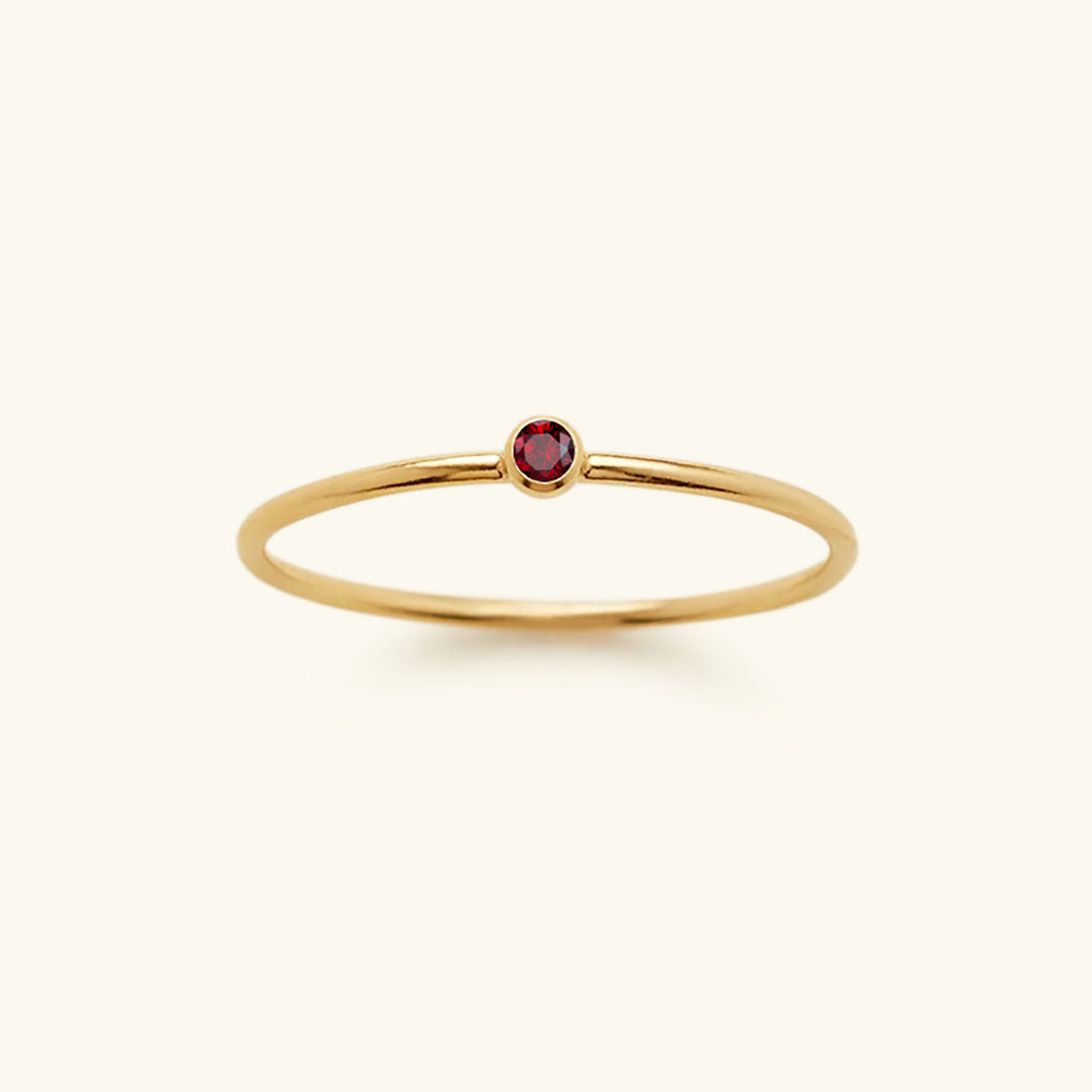 Bague Pierre de Naissance Celestia - Argent Plaqué Doré