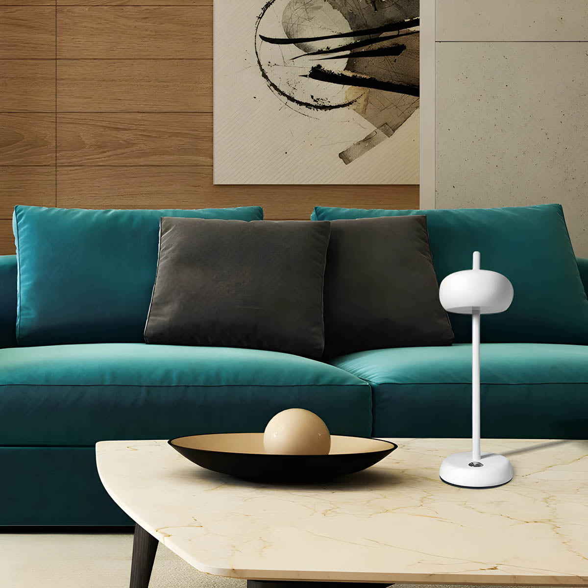 RineLight | Élégante Lampe de Table Rechargeable Sans Fil en Métal 4