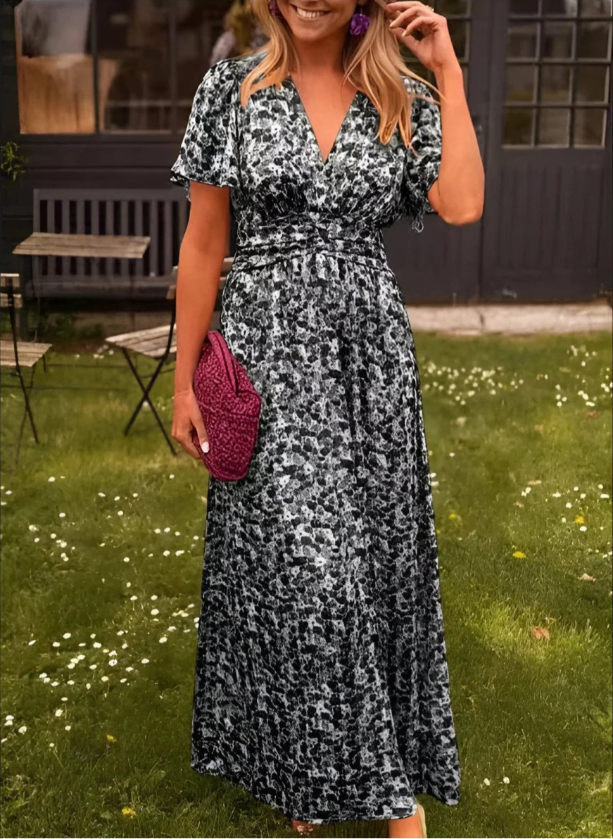 Robe Longue Femme - Élégante Robe Fleurie pour l'Été, Confortable et Fluide 9