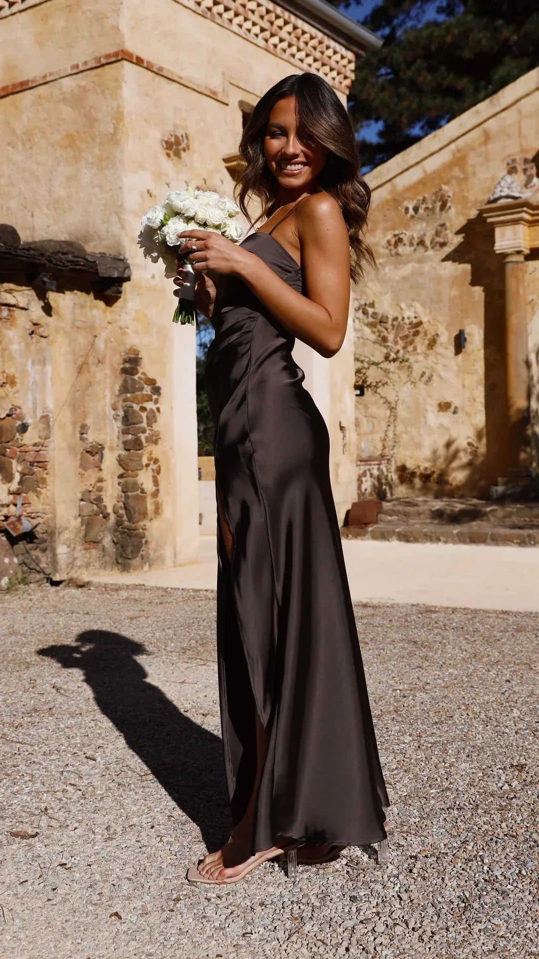 Robe Longue Femme Élégante avec Fente Latérale - Robe de Soirée Longue pour Été et Occasions Spéciales 2