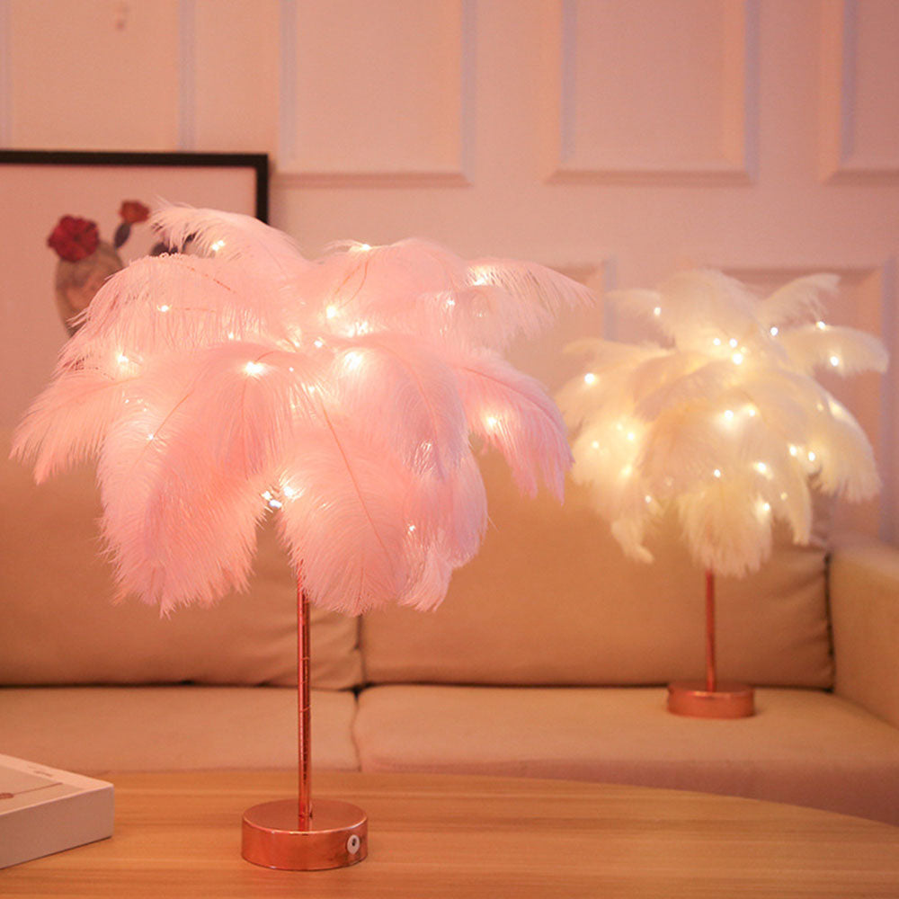 OstrichGlow Nightlight - Lampe Ambiance Pied Rose