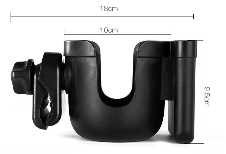 StrollerEase - Support Bouteille et Téléphone Poussette