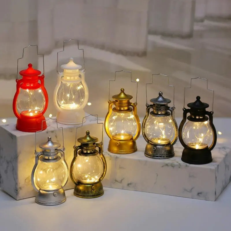 Nostalgic Glow Lantern - Lanterne LED Vintage pour l'Intérieur et l'Extérieur