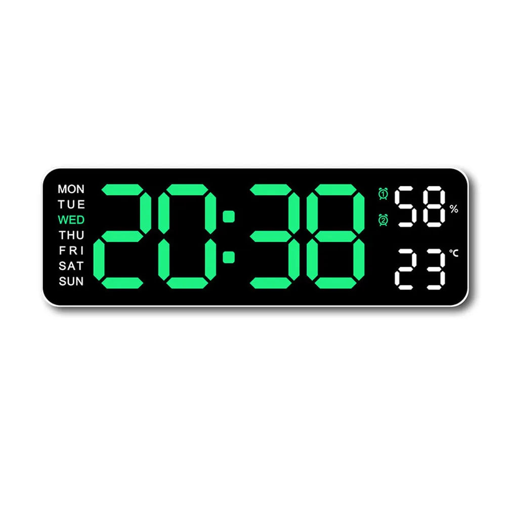 TimeGlow Clock - Réveil Numérique LED avec Température et Calendrier