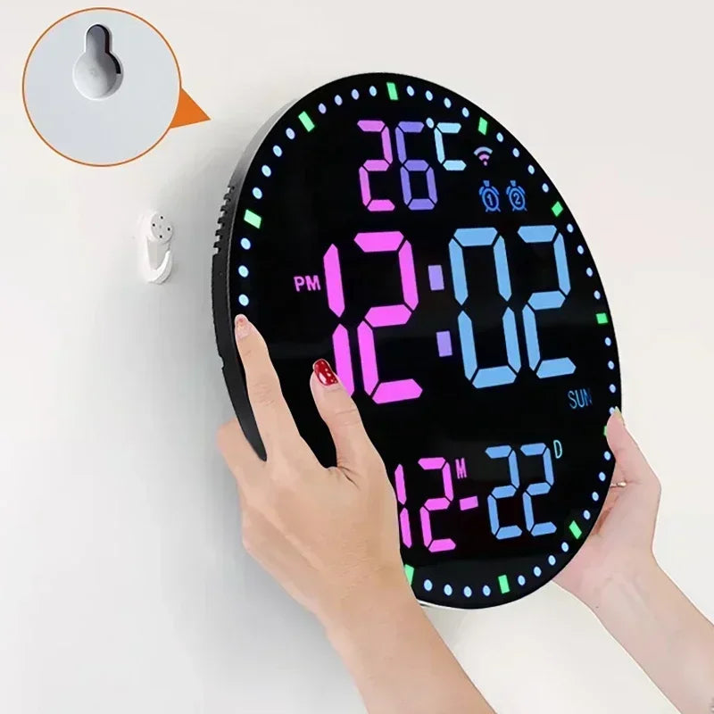 WiFiTime Clock - Horloge Murale LED Connectée avec Calendrier