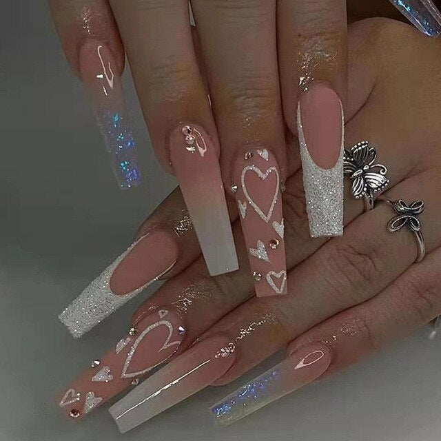 PressOn Chic - 24 Ongles Roses à Coller pour Sortir