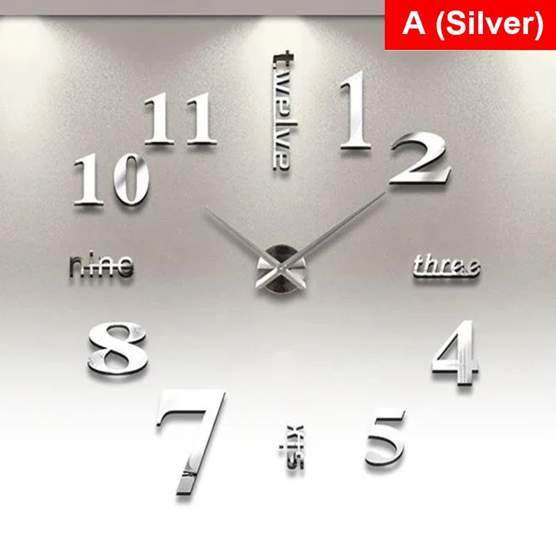 RomanTime 3D Clock - Horloge murale moderne a chiffres romains a composer