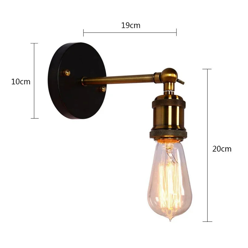 RetroAngle Light - Applique Murale Industrielle Réglable au Style Vintage