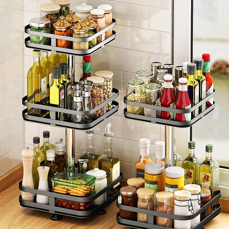Organiseur Rotatif 360 - Etagere de rangement multifonction pour la cuisine
