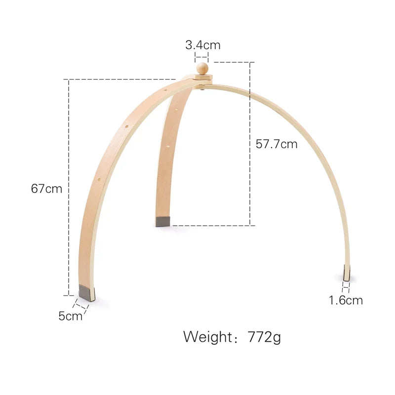 Montessori RattleFrame - Portique Bois Hochets pour Bébé