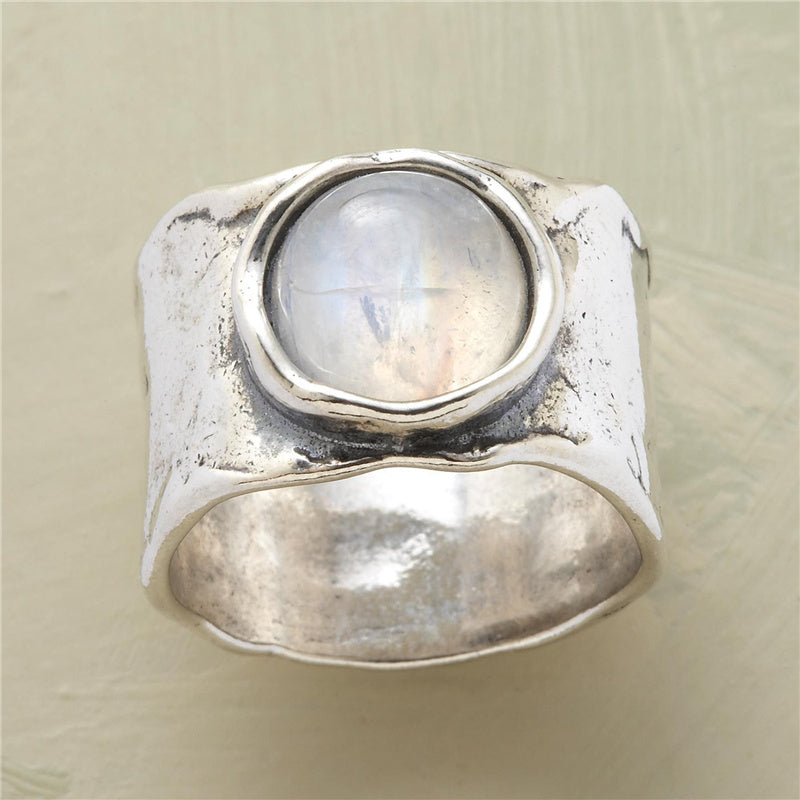 Bague Pierre de Lune Argent Luna - Éclat Mystique