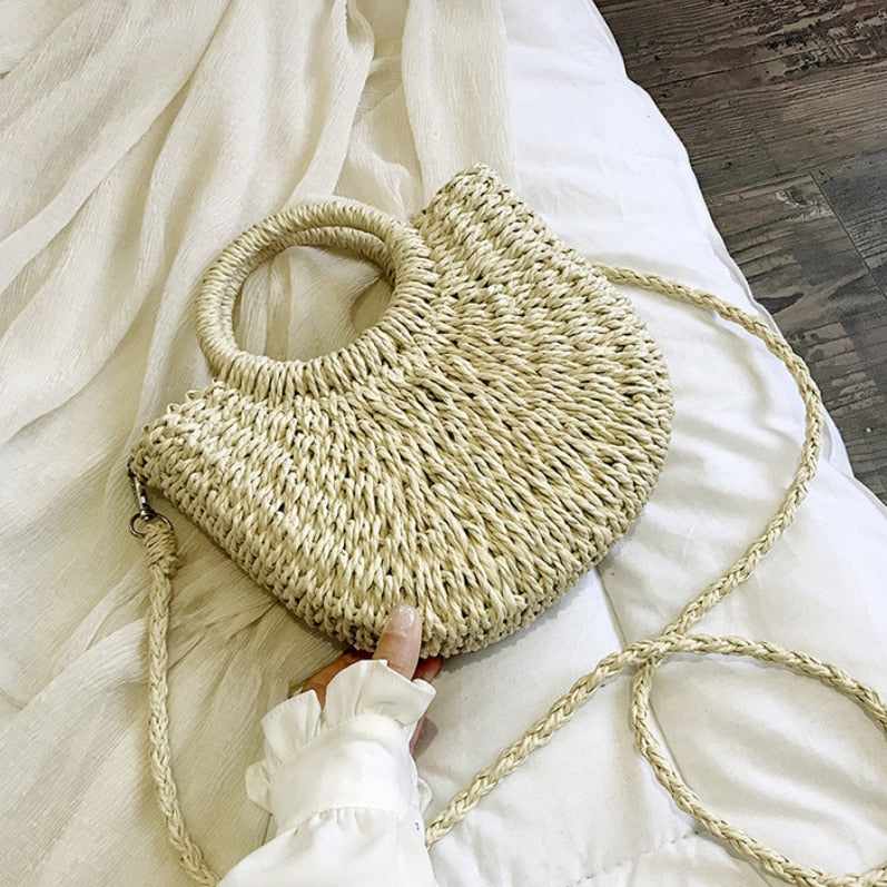 RomyBag – Sac Bandoulière en Rotin Estival