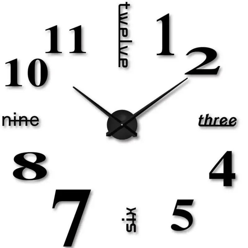 RomanTime 3D Clock - Horloge murale moderne a chiffres romains a composer