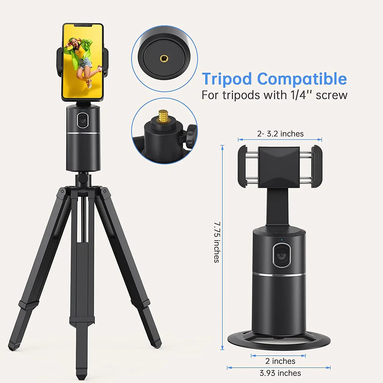 Follow Frame - Support Auto Reconnaissance Faciale 360°