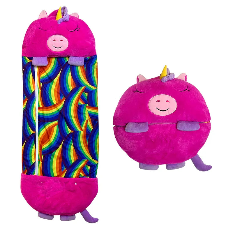 SnugglePals - Sac de Couchage Peluche 2-en-1 pour Enfants