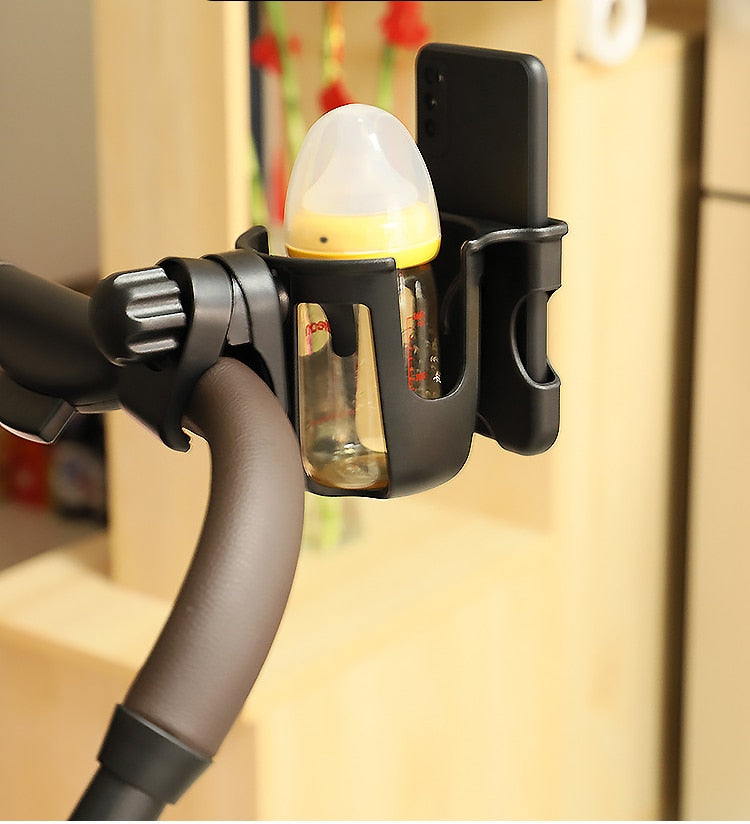 StrollerEase - Support Bouteille et Téléphone Poussette