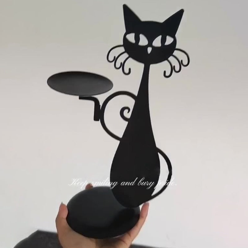 Midnight Panther - Bougeoir Chat Noir Mystique