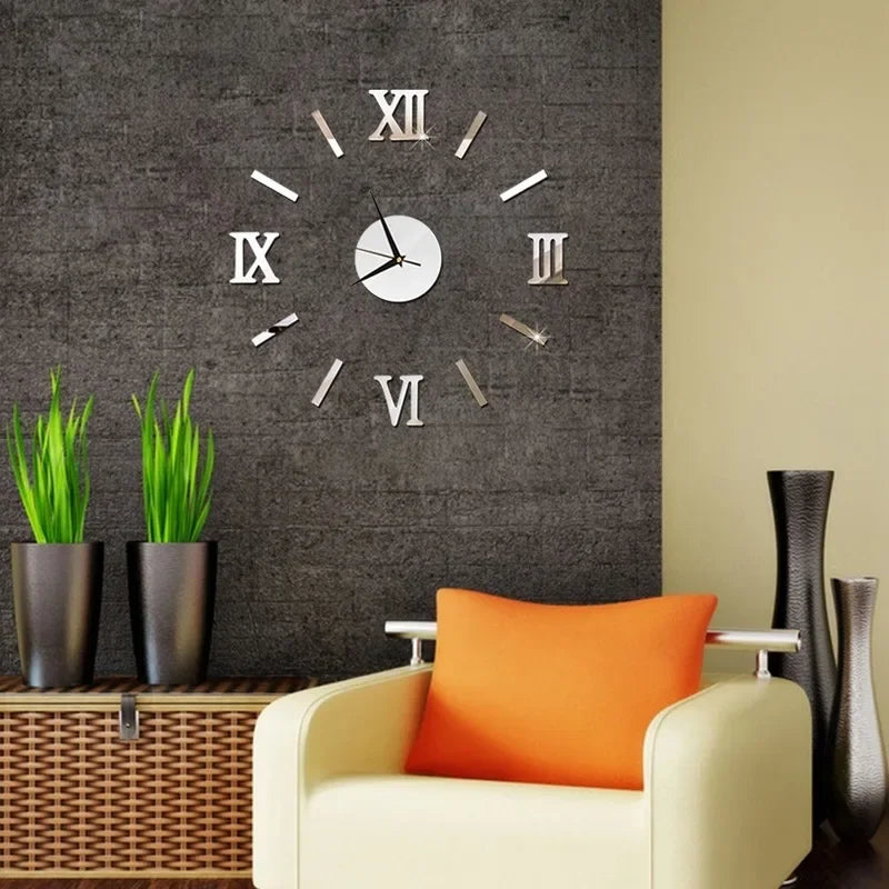 RomanTime 3D Clock - Horloge murale moderne a chiffres romains a composer