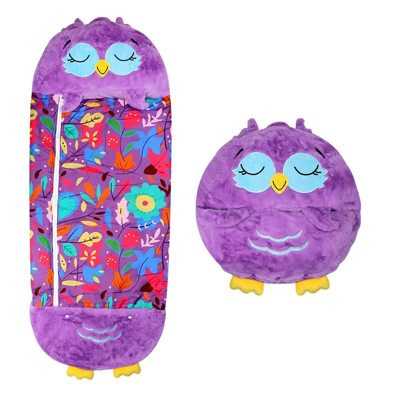 SnugglePals - Sac de Couchage Peluche 2-en-1 pour Enfants