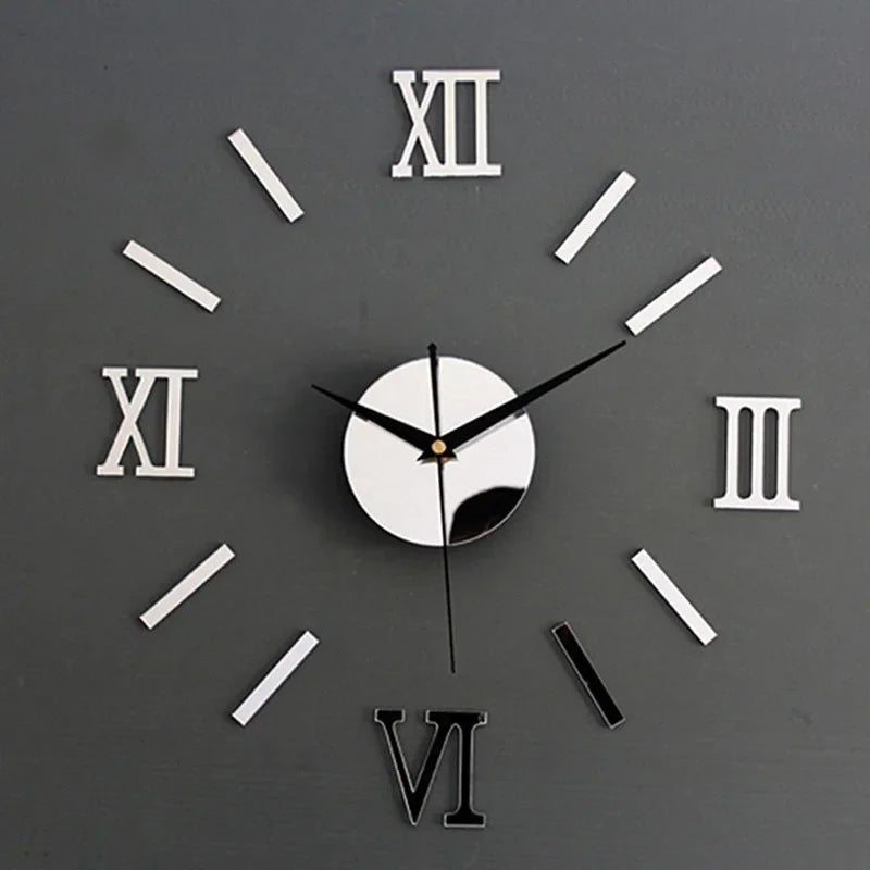 RomanTime 3D Clock - Horloge murale moderne a chiffres romains a composer