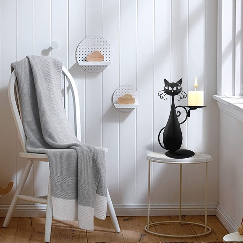 Midnight Panther - Bougeoir Chat Noir Mystique
