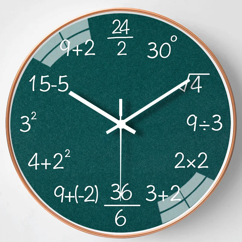 ChalkBoard Clock - Horloge Murale avec Formules Mathématiques