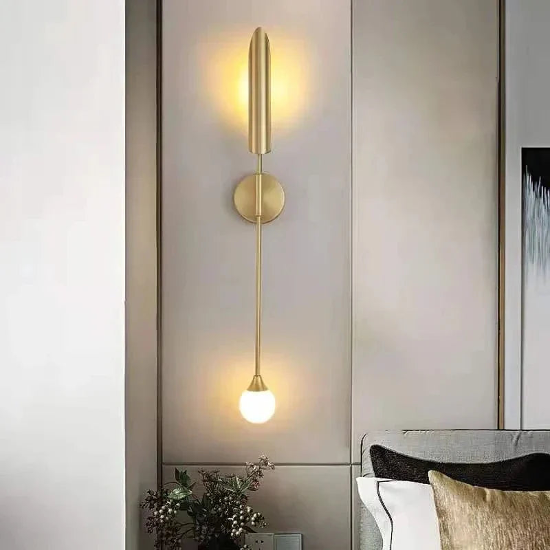 LuxeGlam - Applique Murale Industrielle Dorée pour Maison et Hôtel