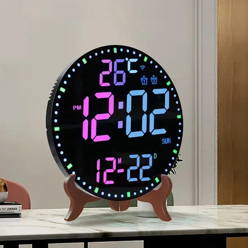 WiFiTime Clock - Horloge Murale LED Connectée avec Calendrier