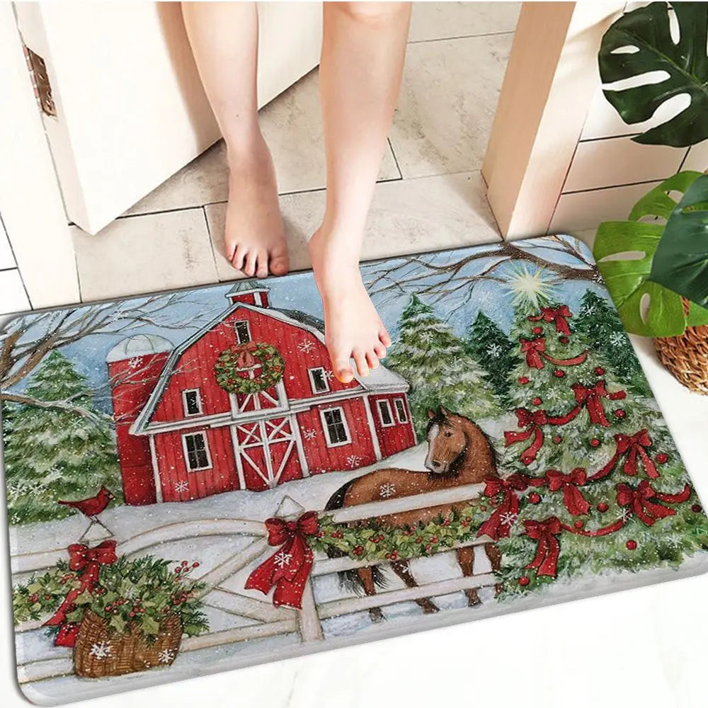 FestiveWelcome - Paillasson de Noel Luxueux pour votre Entree