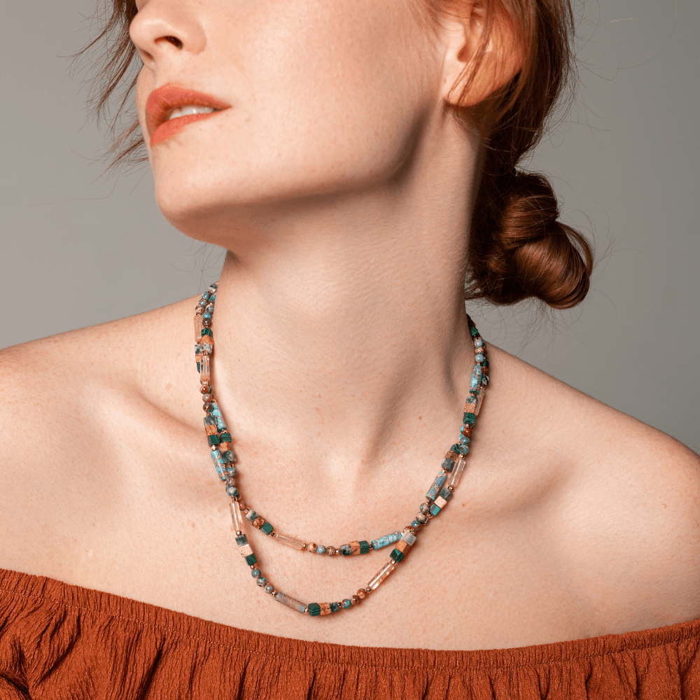 GemGlow Necklace - Choker Pierres Précieuses Élégant