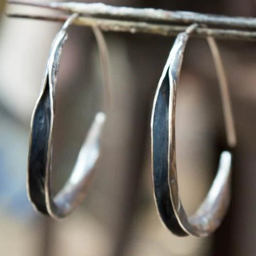 Nina - Boucles créoles minimalistes en argent élégantes