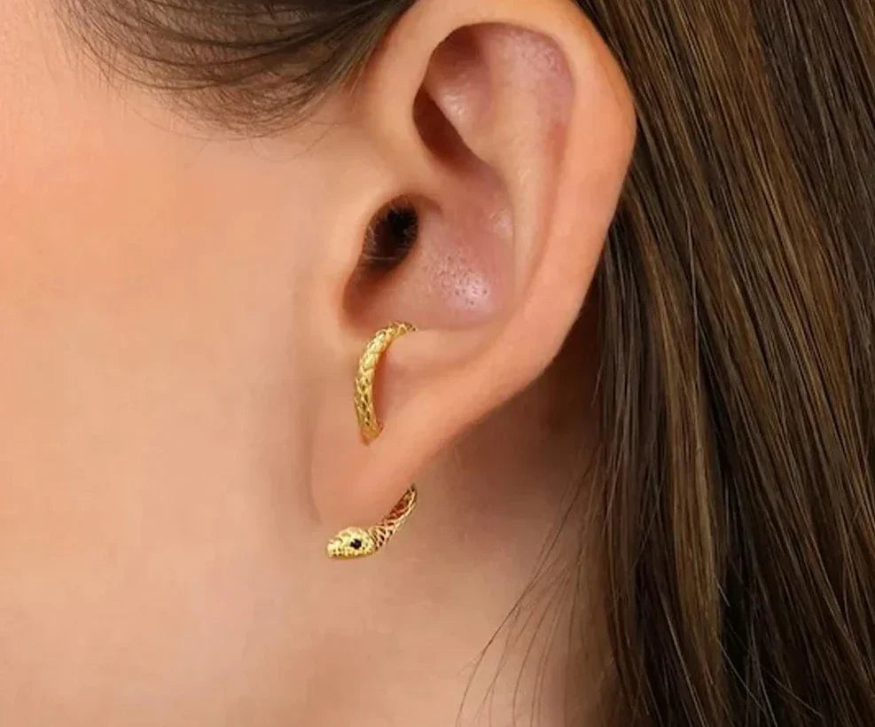 SerpentEdge - Boucles d'oreilles élégantes en forme de serpent