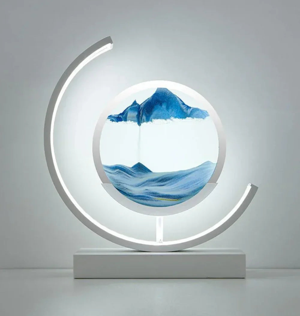 SableLumière | Élégante Lampe Decorative pour Salon en Sable Apaisant 4