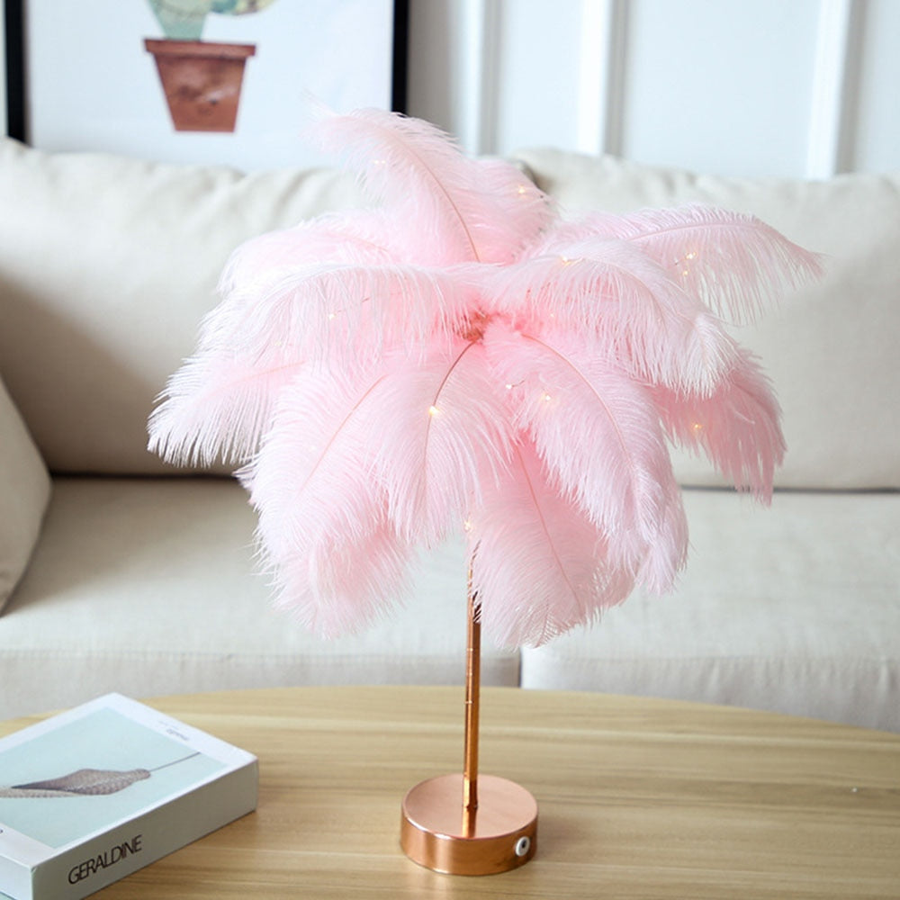 OstrichGlow Nightlight - Lampe Ambiance Pied Rose