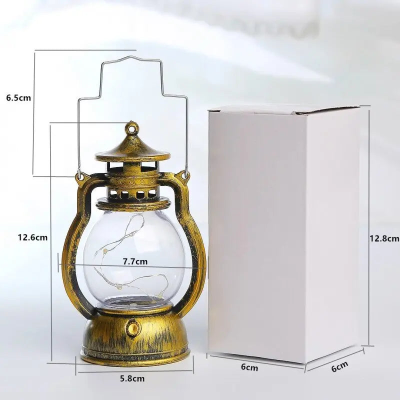 Nostalgic Glow Lantern - Lanterne LED Vintage pour l'Intérieur et l'Extérieur