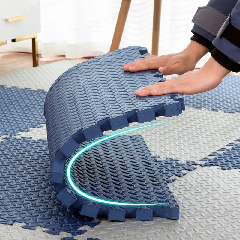 SafePlay | Tapis de Jeu Épais pour Bébés avec Protection Amortissante | Aire de Jeu Flexible et Colorée 4