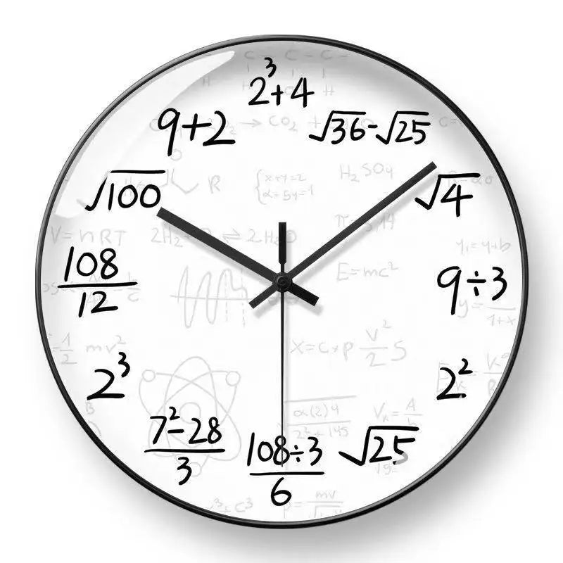 ChalkBoard Clock - Horloge Murale avec Formules Mathématiques