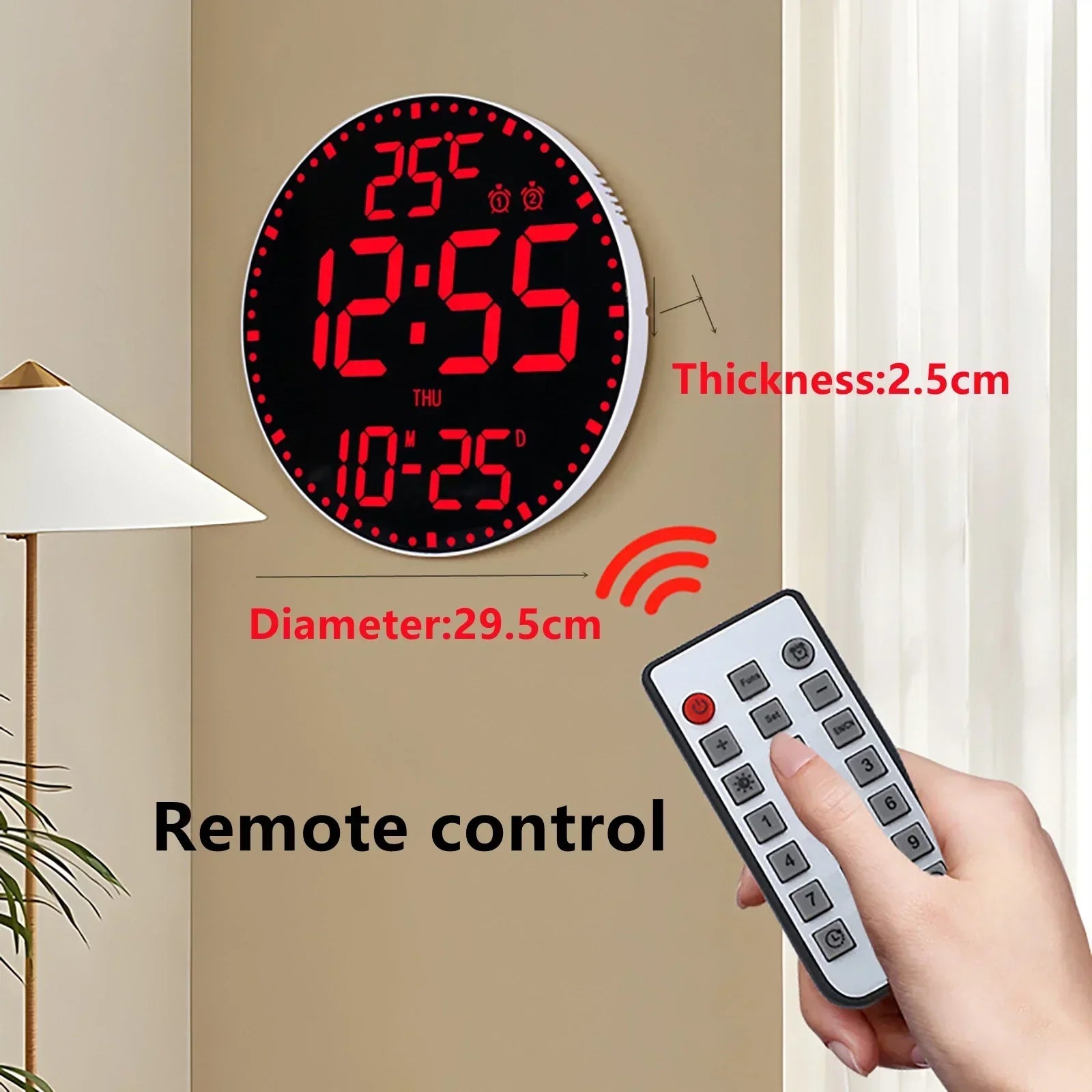 WiFiTime Clock - Horloge Murale LED Connectée avec Calendrier