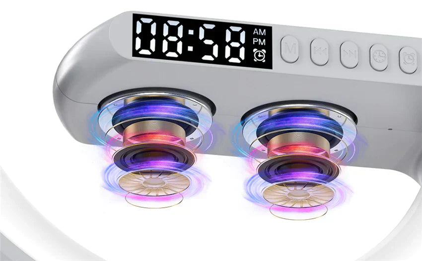 GlowHub - Enceinte Rechargeable Réveil et Veilleuse RGB