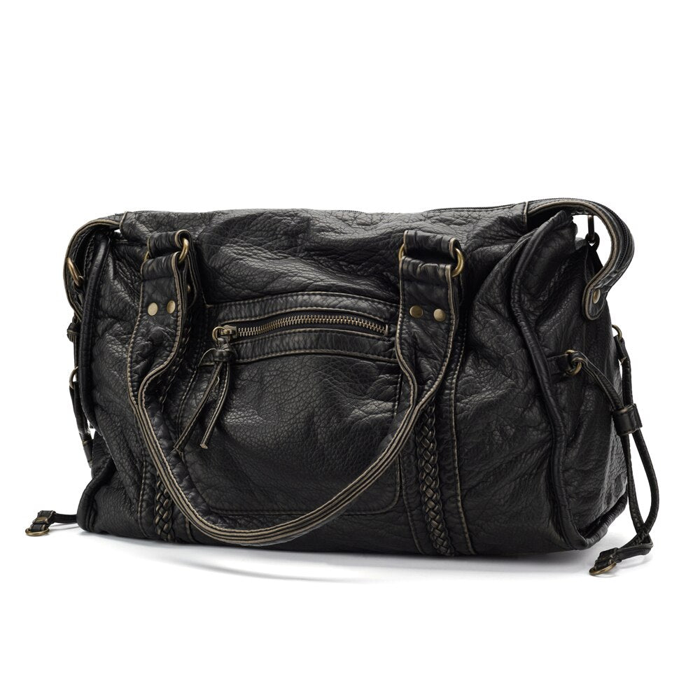 NoirClass - Sac À Main Cuir Noir Élégant