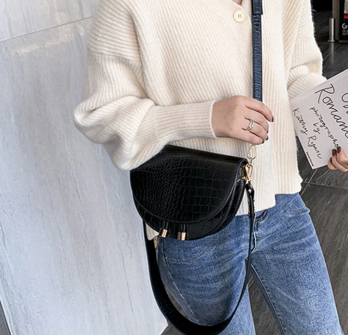 Chelsey Crossbody Bag - Sac Bandoulière Imprimé Crocodile