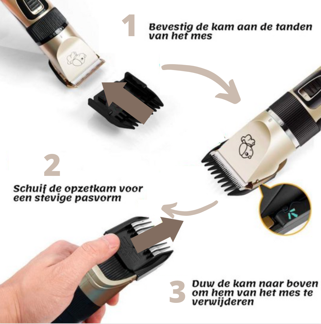 Pett Groomer - Tondeuse et Brosse Pro pour Chiens