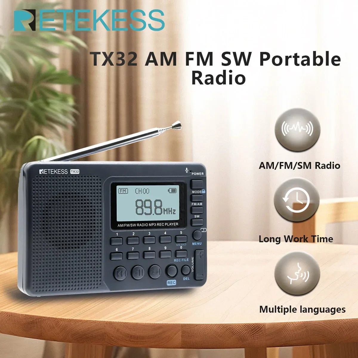 EchoWave - Radio portable rétro
