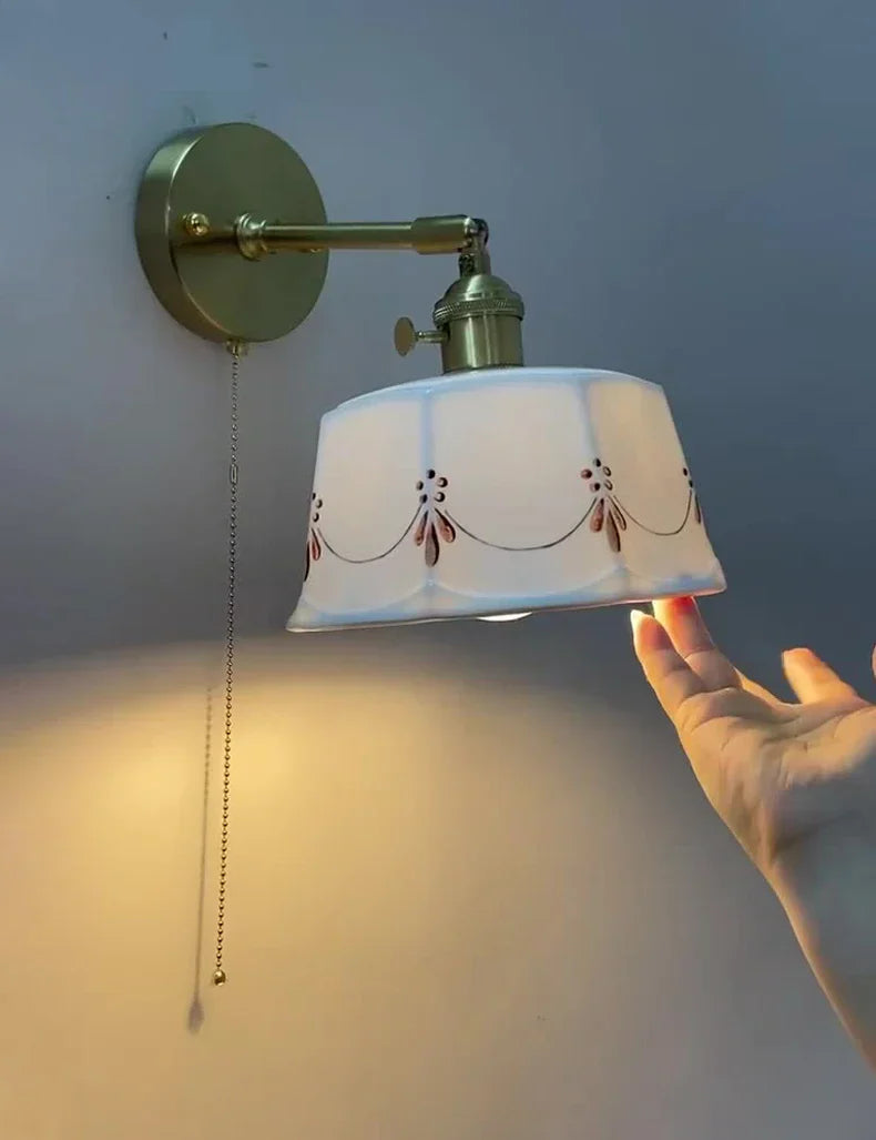 ZenGlow Light - Applique Murale Japonaise Rétro avec Interrupteur