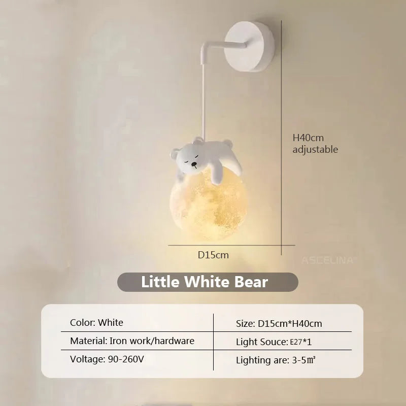 MoonGlow Light - Applique Murale LED Élégante pour la Chambre
